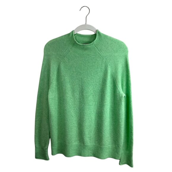 J. Crew Roll Neck Merino Wool Alpaca Blend Supersoft Sweater Green Sz S - Picture 1 of 12